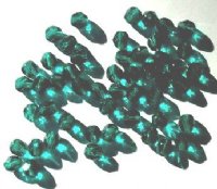 50 6mm Faceted Emerald Beads